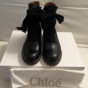 Chloe Harper Leather Lace up Boots 20mm - 39.5